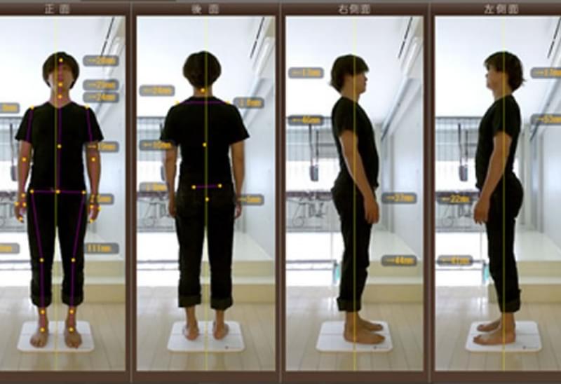 身体の関節ポイントをセンサーカメラが自動認識